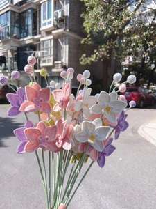 Tianjin SY – 1 pièce <span class=keywords><strong>de</strong></span> pétales appliqués <span class=keywords><strong>de</strong></span> fleurs tricotés pour vêtements, <span class=keywords><strong>bricolage</strong></span>, pince à cheveux pour enfants, couture, patchs <span class=keywords><strong>de</strong></span> mariage, artisanat fait à la main - Product Image 4