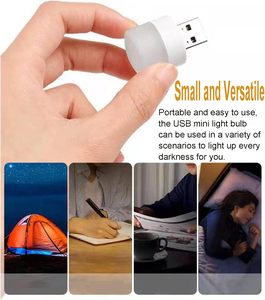 ไฟกลางคืน LED แบบมินิ USB 1-10 ชิ้น แสงสีขาวอุ่น ป้องกันสายตา เหมาะสำหรับอ่านหนังสือ ใช้กับคอมพิวเตอร์ ของใช้ในบ้าน ชาร์จไฟได้ - Product Image 2