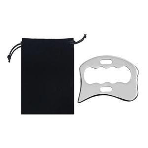 Masajeador Facial de Acero Inoxidable con Forma de Cuchillo y Superficie de Espejo Gua Sha para la Movilización de Tejidos Blandos del Rostro, Reduce la Tensión Muscular - Product Image 3