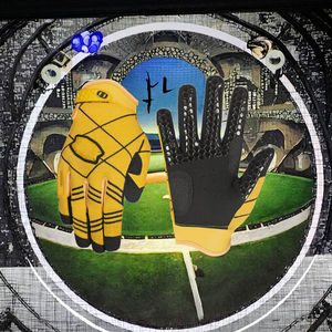 Gants de baseball et de softball pour jeunes, antidérapants, en silicone fusion, imprimés pour les joueurs de champ extérieur, en cuir pour une utilisation en extérieur - Product Image 2