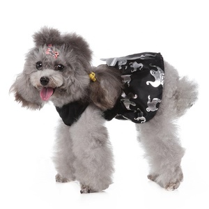 Robe tutu pour chien avec motif d'araignée brillante et de fantôme, design moderne et mignon pour Halloween, en polyester, pour petits chiens, printemps/été/hiver - Product Image 6