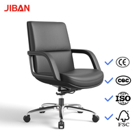 Chaise de Direction Ergonomique Haut de Gamme en Cuir – Confort Luxueux, Design Moderne, Hauteur Réglable, Pivotante et Inclinable pour Bureau à Domicile et Atelier