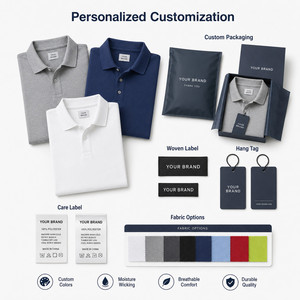 Polo de Rendimiento para Hombre con Logotipo Personalizado, 160G, 100% Poliéster, Secado Rápido, Transpirable, Uniforme de Golf, Venta al Por Mayor, Tallas M-4XL, Gris Jaspeado - Product Image 5