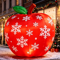 Joyeux Noël, décorations gonflables pour la veille de Noël, pomme gonflable géante, pomme rouge gonflable sur mesure pour Noël