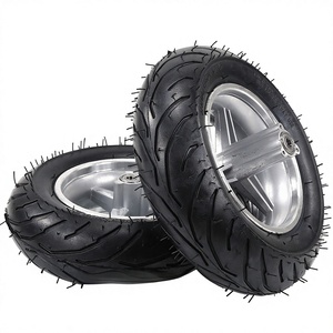 Pneu <span class=keywords><strong>de</strong></span> <span class=keywords><strong>moto</strong></span> mini Deji 49CC, type sport, 90/65-65 pouces, 110/50-65, tubeless, en caoutchouc naturel, 4/6/8 plis, noir - Product Image 1