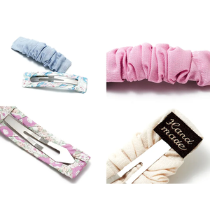 Vendita all'ingrosso della fabbrica in Fashion Girls stropicciata per capelli quadrati fermaglio per capelli 2PK <span class=keywords><strong>Cindy</strong></span> colori ragazze clip a scatto - Product Image 2