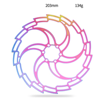 Disques de vélo 160mm/180mm/203mm vtt squelette disque huile plaquettes de frein 44mm pièces de frein de vélo