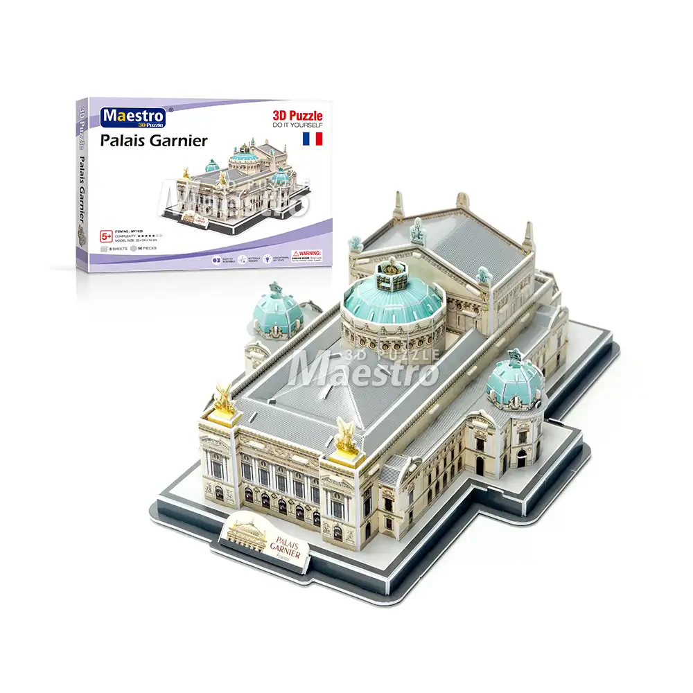 Monde Célèbre Bâtiment Palais Garnier 3D BRICOLAGE Puzzle De Papier De Construction