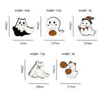 Cadeaux de Noël, mignonnes épingles en émail personnalisées en forme de fantôme Jack-o'-lantern, décoration d'Halloween, épingles à revers en métal