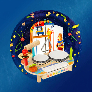 Vente chaude Instruments de percussion basse en bois éducation précoce des enfants jouets musicaux musique de tambour de cloche de vent transfrontalière - Product Image 2