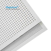 Plaque de plâtre perforée à perforation hexagonale, utilisée pour les panneaux acoustiques de plafond et de mur, gypse sans joint