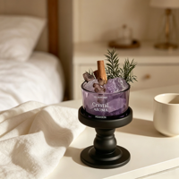 Diffuseur de parfum en pierre DIY écologique sans alcool avec base noire en verre, pour huiles essentielles, décoration maison et chambre, cadeau