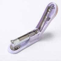 Mini Agrafeuse de Bureau Manuelle en Plastique Couleur Macaron, Compatible avec 24/6 Agrafes, Mignonne, pour l'École, le Bureau et le Journalisation