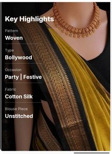 Sari de Seda Tradicional Premium para Mujer con Materiales Reciclados de Secado Rápido, Prenda Étnica Elegante para Bodas y Fiestas - Product Image 6