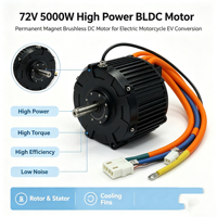Moteur BLDC sans balais haute puissance HY 72V 5000W à aimant permanent pour conversion de moto électrique EV