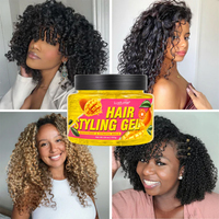 Haar Gel met Sterke Hold, Groothandel, Lichtgewicht, Anti-Klit, Vormgevend, Glansgevend, voor Afrikaans Haar