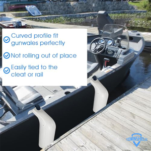 Pare-chocs de bateau en vinyle robuste pour l'amarrage, défenses portables pour bateaux à moteur et bateaux de ski nautique, protègent le garde-boue supérieur et les côtés - Product Image 5