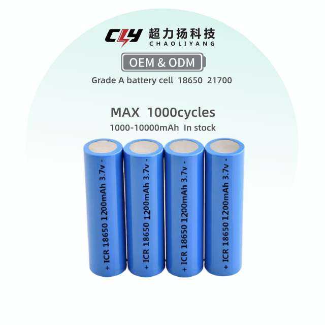 18650 Lithium-Ion Battery Cells 3.7 V 10Ah Designed for Electric Bicycle Applications