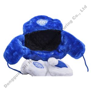 Trapper bombacı şapka Unisex rüzgar geçirmez sıcak kış kış kulaklığı kar kap eldiven ile özel nakış yama Faux kürk Trapper şapka - Product Image 4