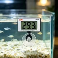 Termometer Akuarium Digital, 100% Tahan Air, ±1 ℃   Akurasi, Dudukan Suction Pad, Pengukur Suhu Akuarium Bertenaga Baterai LR44
