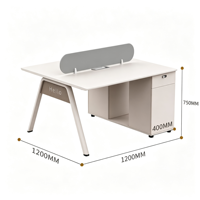 Poste de travail modulaire en panneaux pour bureau, bureau cloisonné moderne pour 2, 4 ou 6 personnes, pour usage commercial