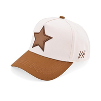 Casquette de baseball en coton bicolore structurée à 5 panneaux avec logo personnalisé brodé en 3D, style A-Frame, qualité OEM, vente en gros