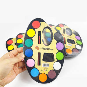 Vente en gros d'ensembles de pigments aquarelles professionnels 12 couleurs pour enfants avec impression de logo <span class=keywords><strong>gouache</strong></span> <span class=keywords><strong>solide</strong></span> - Product Image 5