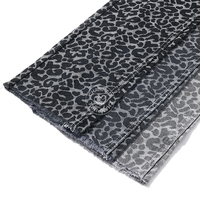 80% coton imprimé léopard noir Jacquard Denim tissu pour jean 10.5 Oz haute qualité Denim tissu en gros