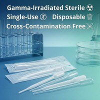 Pipettes Pasteur en plastique transparent en gros, graduées, 1 ml, 2 ml, 3 ml, 5 ml, compte-gouttes de transfert pour fournitures de laboratoire scientifique