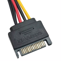 Serial SATA 15 pines macho a 2 SATA hembra Y Splitter Cable de alimentación HDD 15 pines Sata Cable
