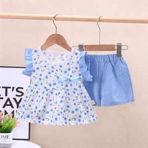Set di abbigliamento per bambini colorati per neonati estivi set di abbigliamento per ragazze con sole floreale carino per ragazza - Product Image 3