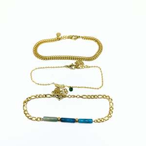 Fashion <b>Beaded</b> <b>Bracelets</b> 316L Stainless Steel PVD Gold Plating Sustainable Resistant Jewelry for Women and <b>Men</b> - Product Image 1