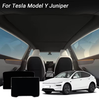 2 pare-soleil pliables sans couture pour Tesla Model Y Juniper 2025 2026, protection solaire isolante contre la chaleur, accessoires de voiture