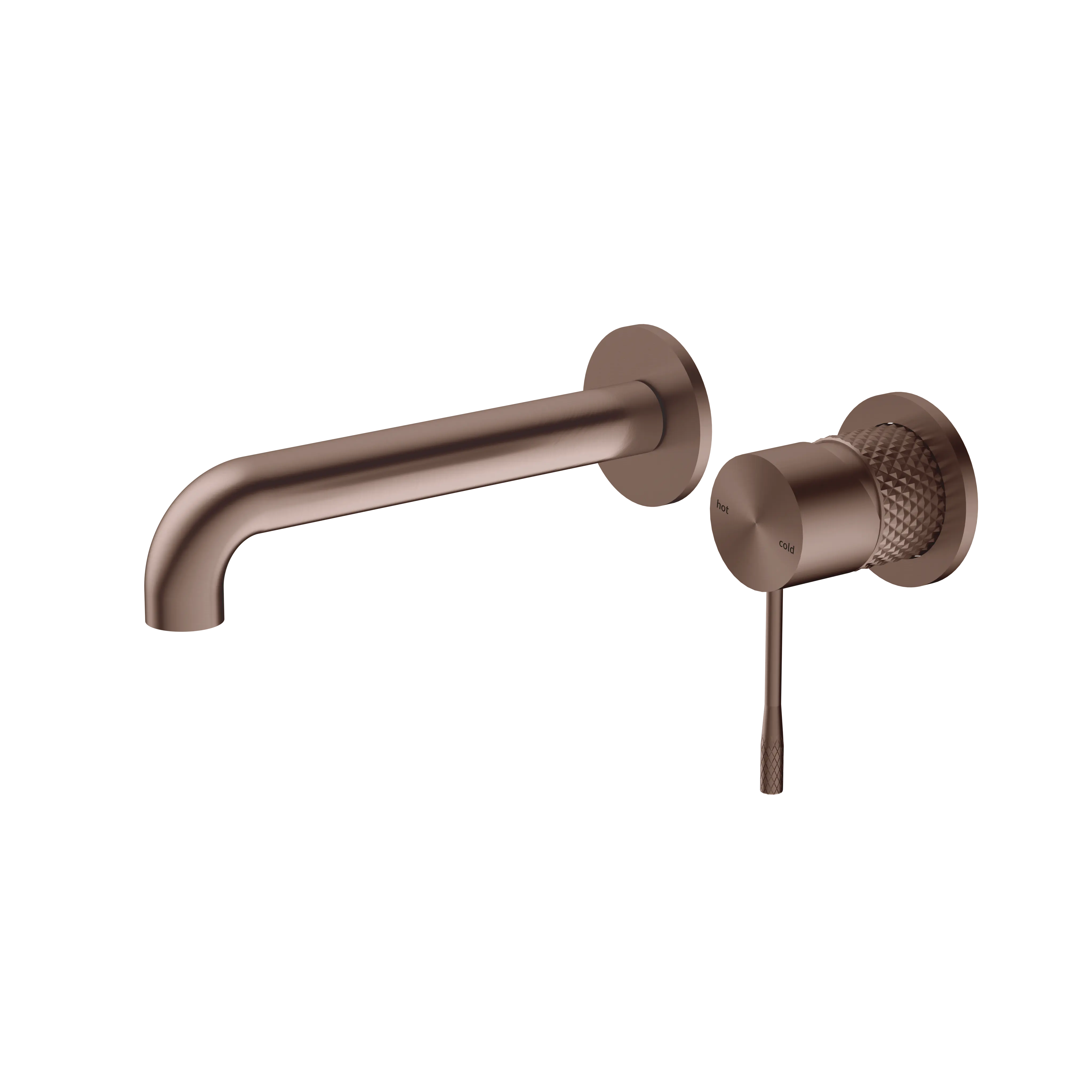 ZUKKI Modern Single handle Brushed bronze bathroom faucet 2 hole face copper lead-free basin faucet wall mounted