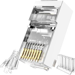 Connecteurs de câble LAN non blindés 8p8c <span class=keywords><strong>RJ45</strong></span> Réseau Cat6 Prise modulaire 3 pièces Ensemble Connecteur mâle enfichable Ethernet - Product Image 2
