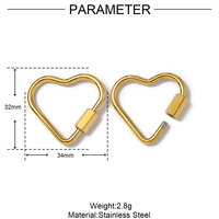 Fermoir YML et étanche en acier inoxydable, formes cœur, ovale, étoile, à ouverture rapide, idéal pour chaînes de sacs, colliers et chaînes de téléphone