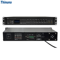 Amplificateur réseau intégré monocanal Thinuna IP-240AP-BS 240W avec lecture multi-sources, Bluetooth, FM et relais d'alarme incendie