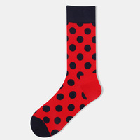 Chaussettes mi-mollet à pois 2026 pour hommes et femmes, en coton peigné, style européen, pour couple, colorées, décontractées, longues, vente en gros