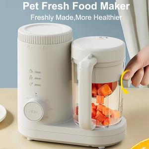 Vaporera para comida de mascotas AOP de 1.9 kg, desmontable, para perros y gatos, en colores blanco, gris, verde, beige, rosa y azul oscuro. - Product Image 2