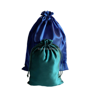 Pochettes en satin pour dames avec logo personnalisé imprimé vert soie avec cordon de serrage bottes longues sacs pour femmes