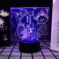 Lampe d'anime 3D unique à succès, logo personnalisable, télécommande 16 couleurs, veilleuse décorative pour enfants européens