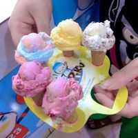 Plateau anti-goutte pour mini-cornets de crème glacée avec impression de tasses à crème glacée, design personnalisé, très populaire sur Instagram