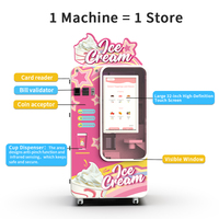 Máquina Expendedora de Helados para Despliegue Multi-Estación, Solución Comercial de Venta de Helados Suaves con Sistema de Gestión Remota