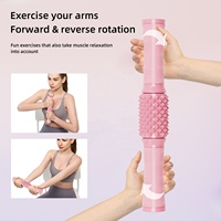 Rouleau de massage multifonctionnel en PP+TPR+TPE de 40 cm, barre de torsion pour la rééducation, entraînement unisexe, salle de sport à domicile