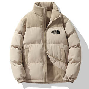 Мужская ветрозащитная вельветовая хлопковая куртка 2025 года, повседневное длинное зимнее пальто, окрашенное в готовом изделии, для осеннего сезона, для пар - Product Image 4