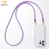 Lanière de téléphone portable en tissu personnalisée 2026, 120 cm, accessoire de suspension anti-perte avec 2 boucles, chaîne de téléphone portable en jean à tenir à la main
