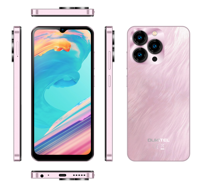 Hot Selling C3 Original Smartphone 6.6 Inch Hd Full Screen 4+128GB 5+13MP Unlocked Dual Sim Card Android Smart Cell Mobile Phone