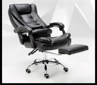 Chaise de bureau BOSS exécutive minimaliste à dossier haut à bas prix avec design ergonomique en mousse PU réglable et roues