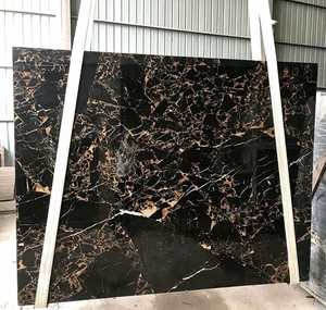 Marbre noir Portoro d'<span class=keywords><strong>Athènes</strong></span>, dalle de marbre naturel pour escaliers, murs-rideaux, sols, comptoirs, décoration d'hôtels et de villas - Product Image 2