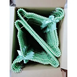 Crochets en plastique perlés avec nœud <span class=keywords><strong>pour</strong></span> vêtements et robe, cintres <span class=keywords><strong>pour</strong></span> enfants et adultes, organisateur de rangement - Product Image 5